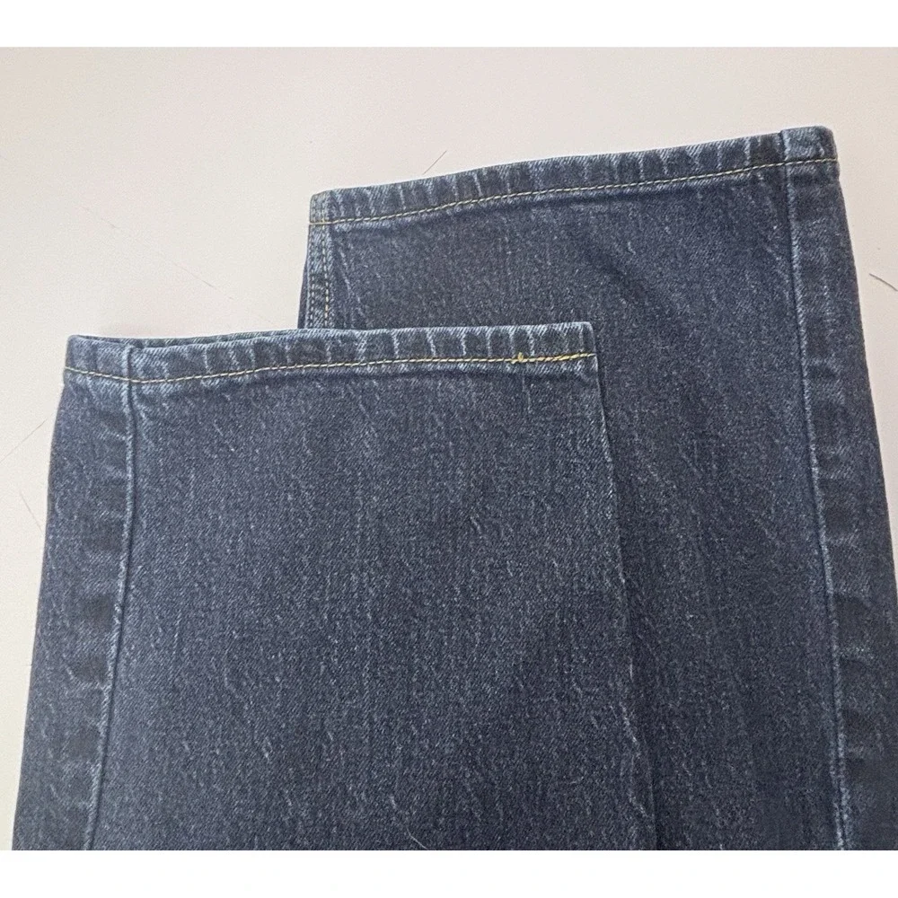 Levi's 505 Regular Fit Jeans 40x32‎ Straight Leg Zip Fly Classic Denim Dark Blue